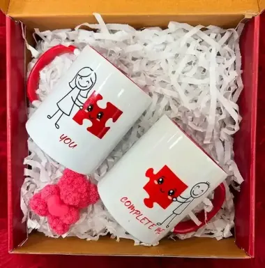 White & Red Valentines Couple Gifting Sets For Wife
