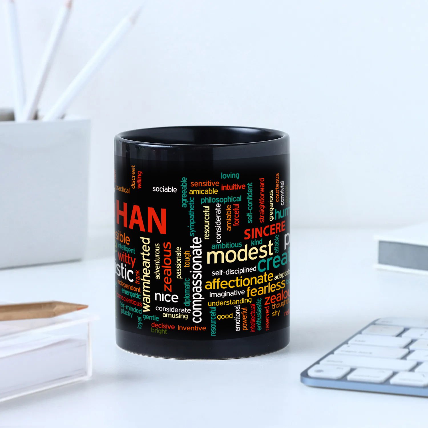 Full Of Qualities N Personalised Mug - Image 3