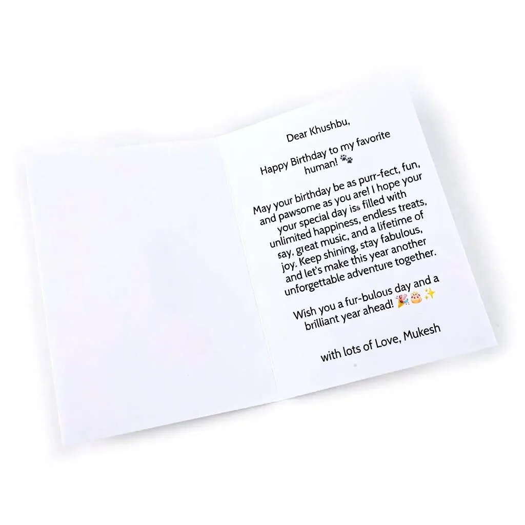 Birthday Card - Just For You Cupcake Smile - Image 2