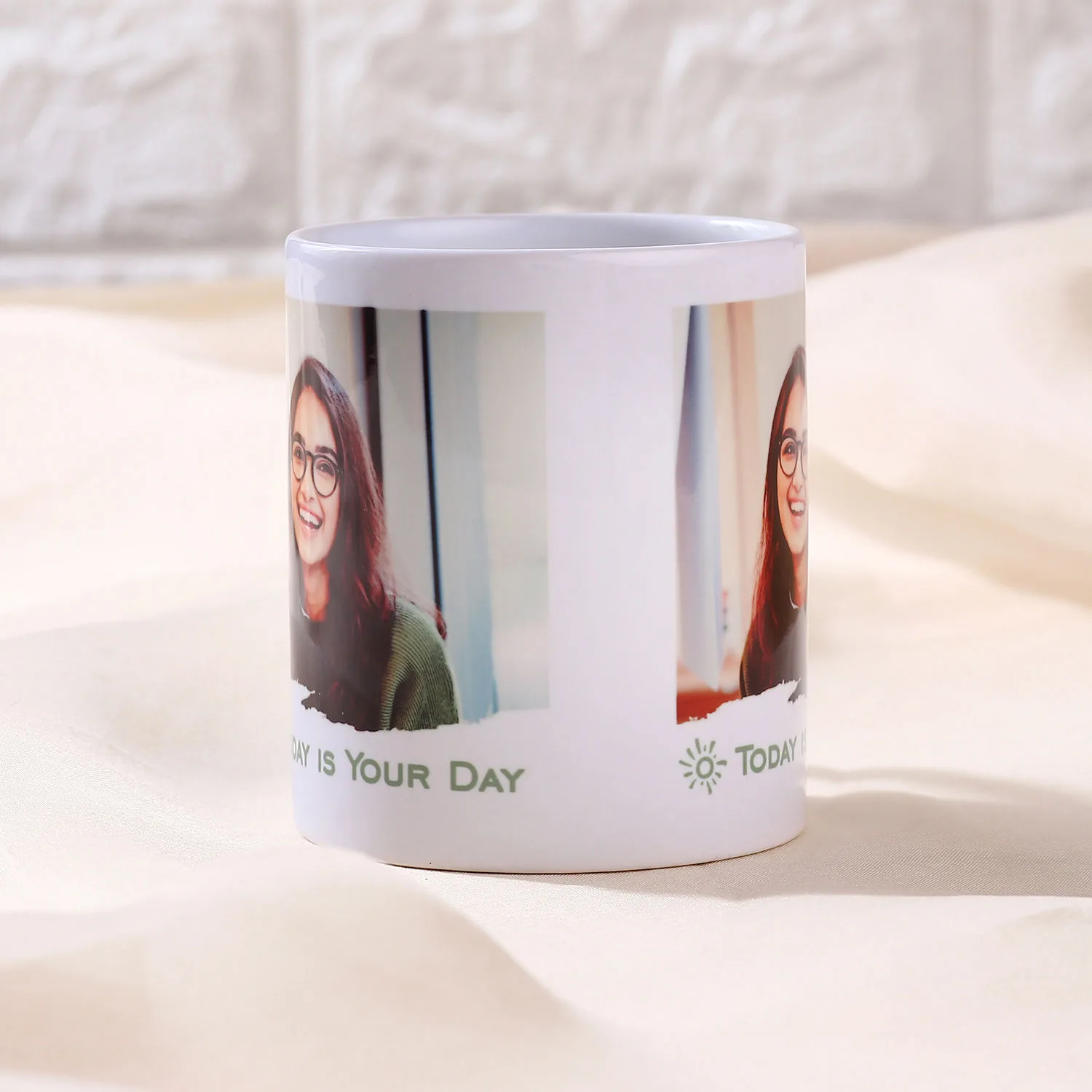 Personalised Photo Printed White Ceramic Coffee Mug (325 ml) - product view 8