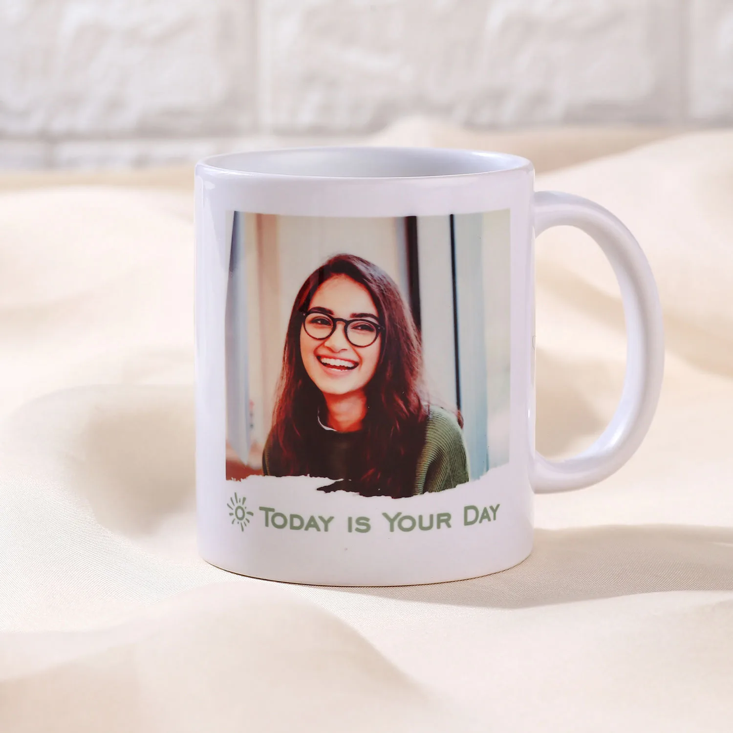 Personalised Photo Printed White Ceramic Coffee Mug (325 ml) - product view 10